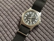 CWC G10 British Army issued quartz movement watch 1998 inc black strap.