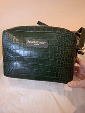 Russell & Bromley Handbag. Green Mock Croc Leather. Never used.
