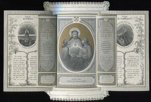 Antique lace holy card - lace,
