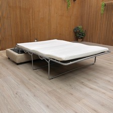 Furniture Village ‘Esprit’ Fabric Large Footstool Sofa Bed Taupe Ebony Feet NEW