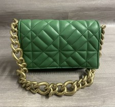 ZARA Green Quilted Chunky Gold