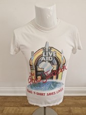 Rare Original 1985 LIVE AID Concert T-SHIRT QUEEN David Bowie The WHO MEDIUM Tee