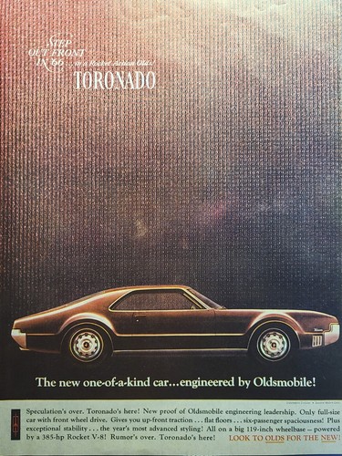 Oldsmobile toronado rocket - '66,