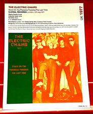 Electric Chairs/Wayne County Stuck On You Record Cover Art PICTURE/PRINT 10.5"x8