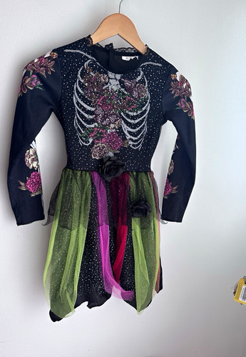 Girls skeleton halloween fancy - girls,