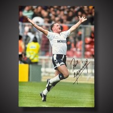 Tottenham Hotspur- Paul Gascoigne Hand Signed Football Photograph £29.99