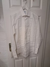 TM Lewin Dinner Tuxedo Shirt 16 White Marcella Black Tie Evening London England,