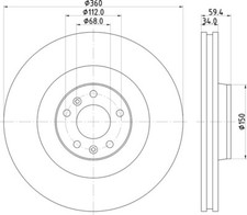 2x Mintex Discs Front fits VW Phaeton 6.0 W12 4motion 3.2 V6 Audi A8 4.2 quattro