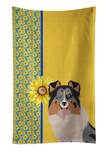 Summer sunflowers blue merle - sunflowers,