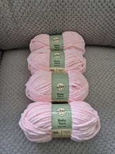 4x So Crafty Baby Yarn, Baby Pink, 100g (Approx) In Each Ball, New, Aldi