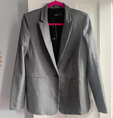 Mango grey tweed button - mango,