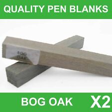 WOODTURNING PEN BLANKS EXOTIC WOODS - BOG OAK  X 2 QUALITY WOOD TURNING BLANK