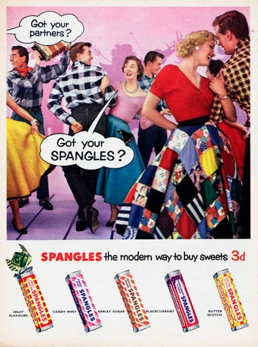 Advertisement spangles sweets - spangles,