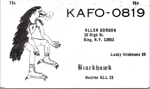 Qsl radio postcard - qsl,