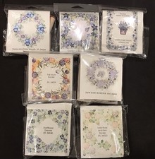 Flower themed Tapestry peg style wood mounted rubber stamp bundle - cardmaking