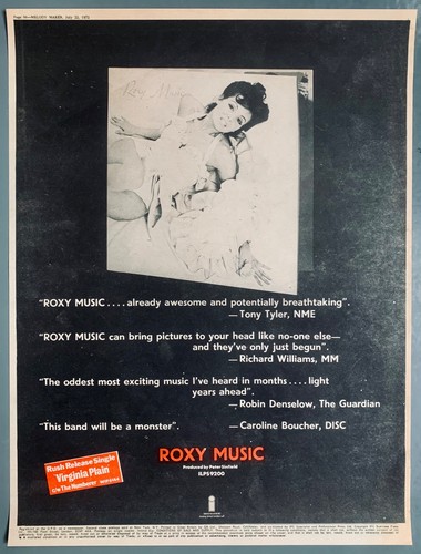 Roxy music 1972 original - music,