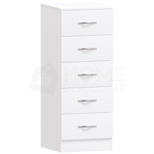 White Chest of Drawers Bedside Table Wardrobe Desk Modern Bedroom Furniture