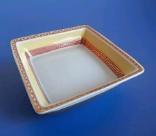 Furstenberg German Porcelain Yellow White Gilded Bon Bon Trinket Dish Passione