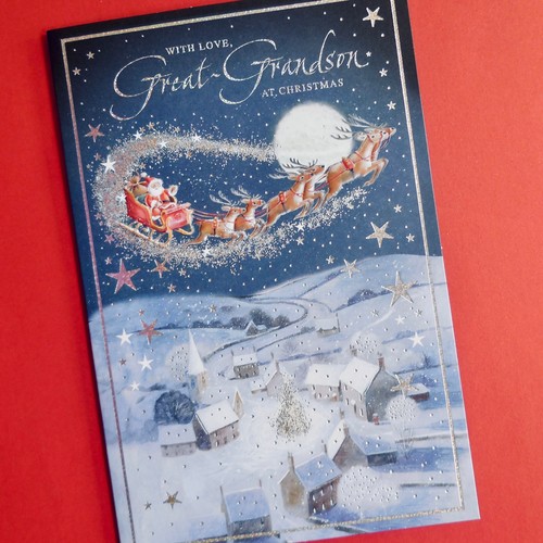 Great grandson christmas card - grandson,