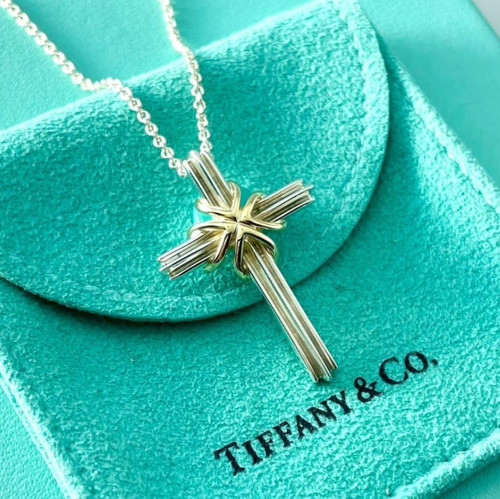 Tiffany cross necklace - co,