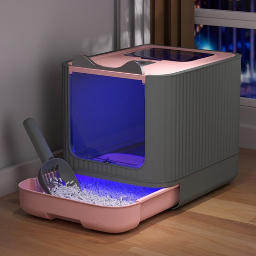 Hooded large cat litter box - large,