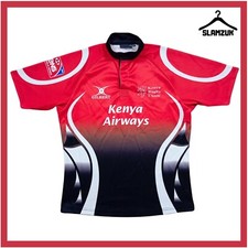 Kenya Sevens Rugby Union Shirt Gilbert Large Home Kit 7s Jersey 2011 2012 AA23