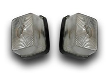 2 x WHITE FRONT OUTLINE SIDE MARKER LIGHTS LAMPS TRAILER TRUCK LORRY CHASSIS BUS