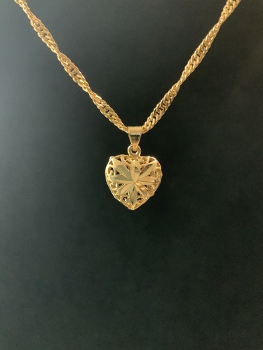 22k carat gold filled heart - 22k,