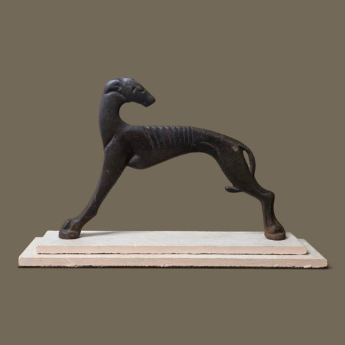 Antique art deco - art, greyhound