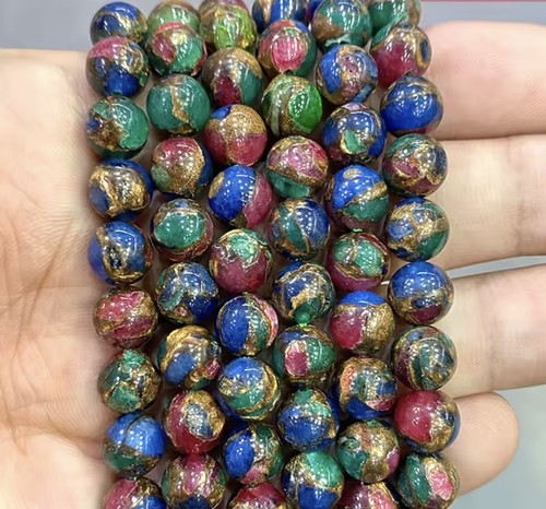 Red green blue - green, beads