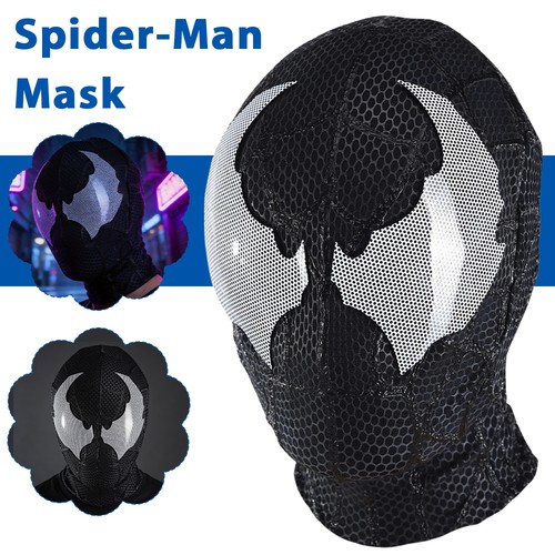 Black venom spider man mask - black,