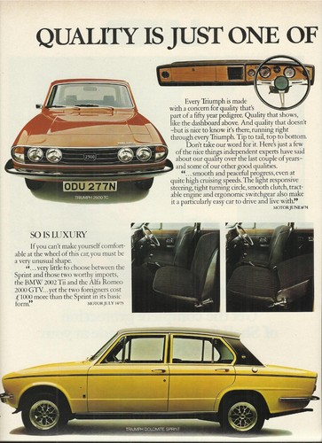 Triumph 2500 dolomite - dolomite, sprint
