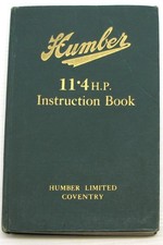 HUMBER 11.4hp Car Owners Handbook c1953