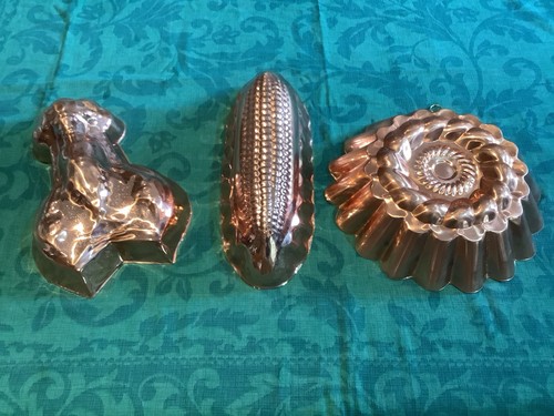 Three vintage copper finished - three,