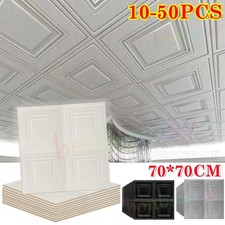 50PCS 3D Wall Panels Decoration Waterproof Wall/Ceiling/Tiles Cladding Wallpaper