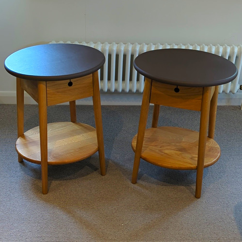 Pair oak brown - brown, leather