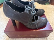Emilio Luca Grey Heeled Lace