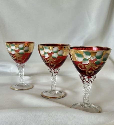 Vintage murano tre - murano, ruby