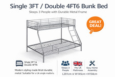 PALMDALE Triple Bunk Bed Metal