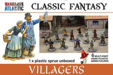 Classic Fantasy Villagers Wargames Atlantic 1 x Sprue unboxed  28mm 1/56 