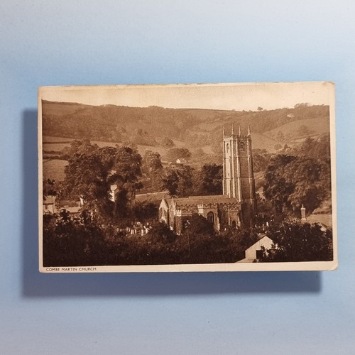 Combe martin postcard c1945 - combe,