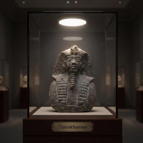 Tutankhamun mask statue - tutankhamun,
