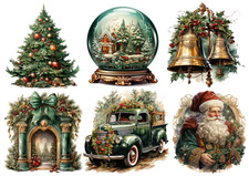 Vintage christmas images - images, 1