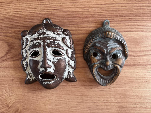 Vintage metal theatre - theatre, masks