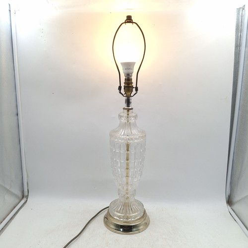 Cut glass table lamp vintage - table,