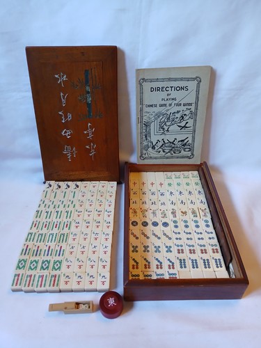 Mahjong set 152 bone bamboo - set,