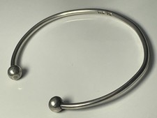 Vintage 1981 smooth sterling silver 925 torque bangle bracelet 7.36g hallmarked