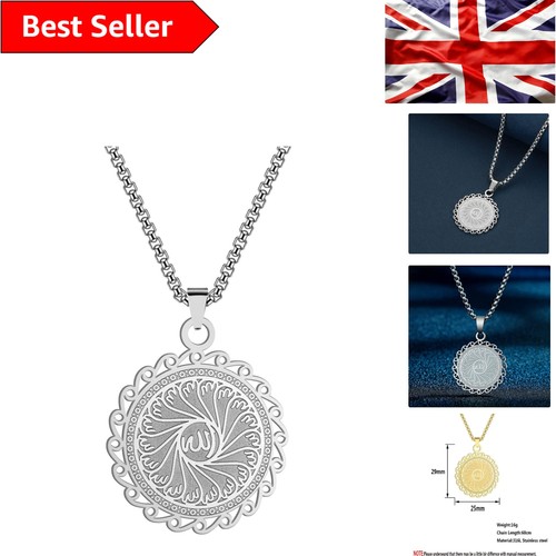 Stainless steel allah pendant - stainless,