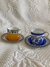 Vintage Small coffee Cups and Saucers x 2 (Crescent & Sons England)