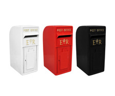 Cast Iron ER Royal Mail Post Box Postal Box Red/Black/Cream British Mailbox